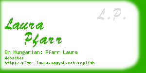 laura pfarr business card